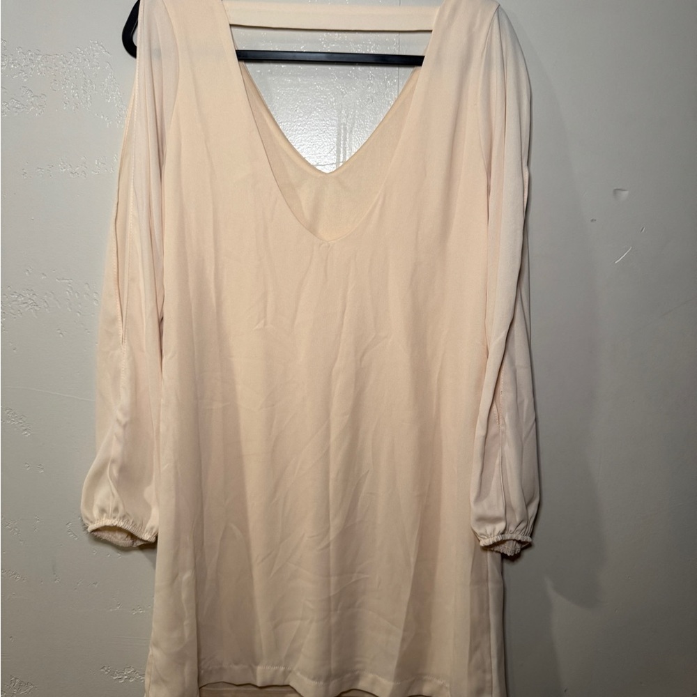 Elegant Cream Women's Dress
